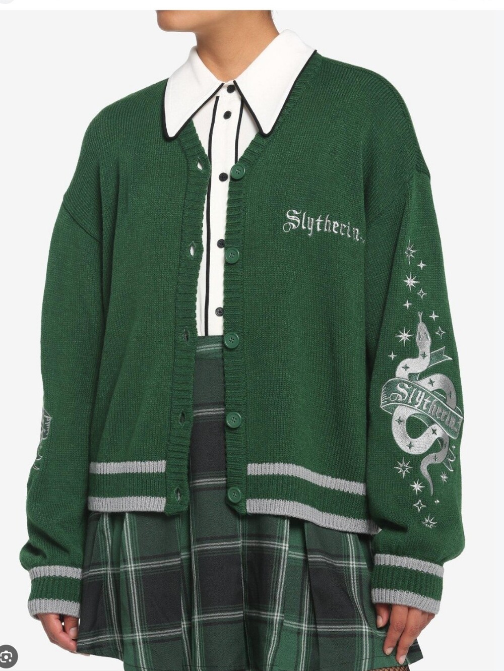 Harry Potter Slytherin Skimmer Girls Cardigan